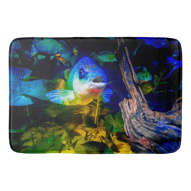 Bath Mat with Fish in Aquarium (Front)