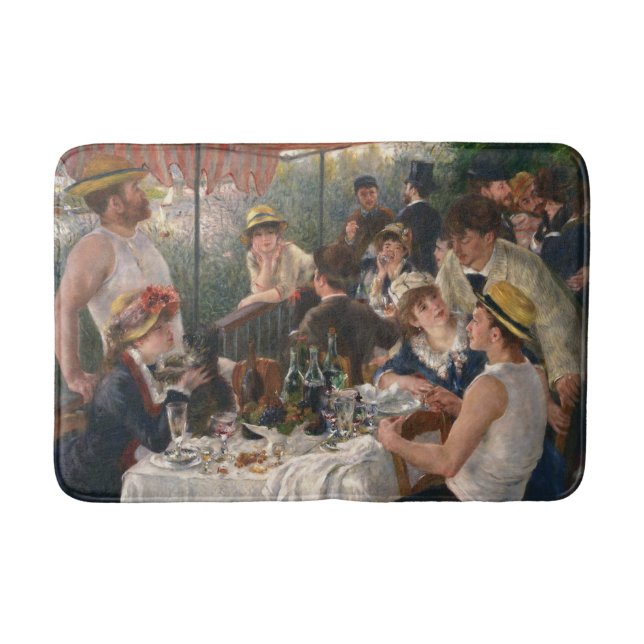 Bath Mat with Renoir's Luncheon Party Print (Front)