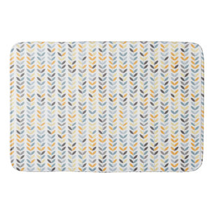 Bath Mat - Yellow Gray & Blue Vines