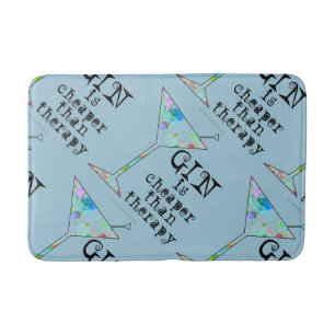 BATH MATS - GIN IS CHEAPER THAN THERAPY