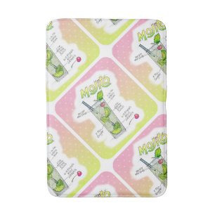 BATH MATS - MOJITO RECIPE COCKTAIL ART