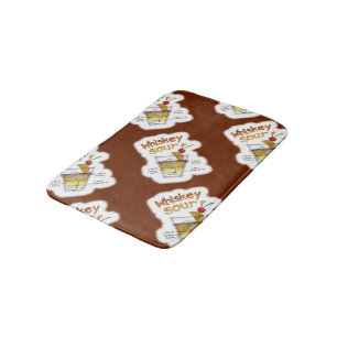 BATH MATS - WHISKEY SOUR RECIPE COCKTAIL ART