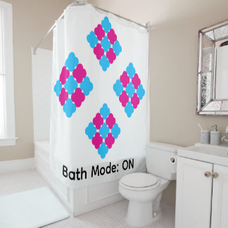 Bath Mode ON Dopamine Colours Quatrefoil Pattern