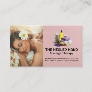 Bath Oils and Salts   Massage Sesh   Holistic Business Card
