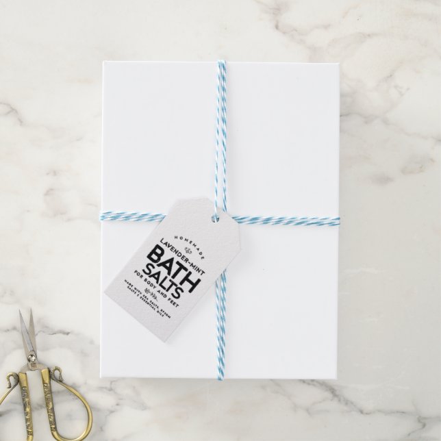 Bath Salts Gift Tag (With Twine)