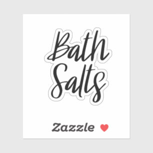 Bath Salts Storage Sticker
