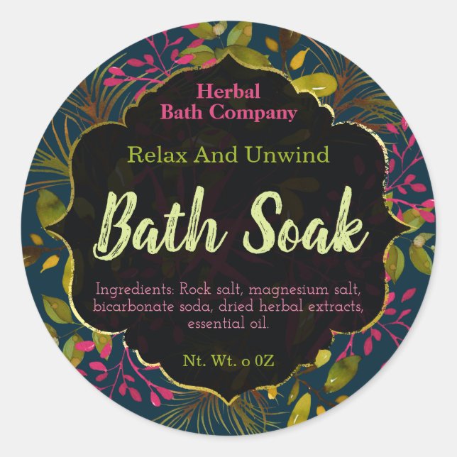 Bath Soak Labels (Front)