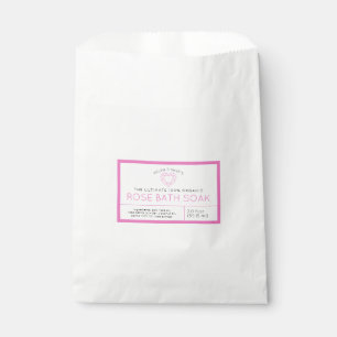 Bath soak salt or bath bomb label package product favour bag