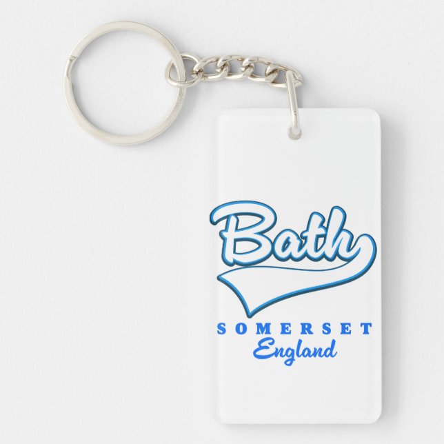 Bath Somerset travel logo Keychain (Front)