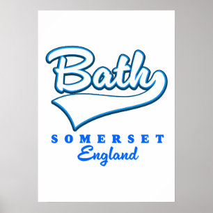 Bath Somerset travel logo Poster