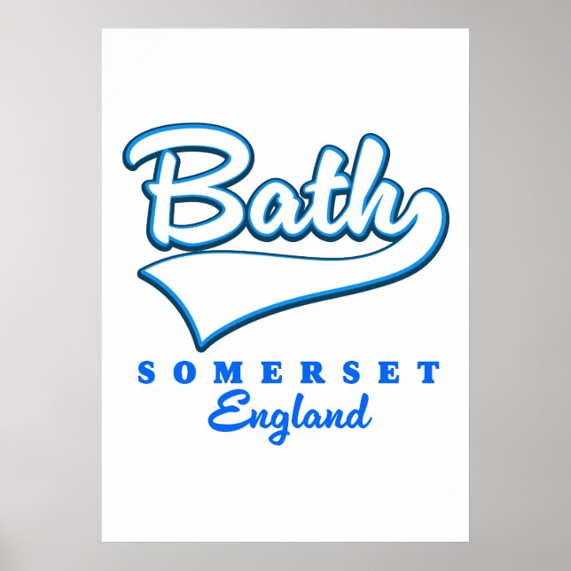 Bath Somerset travel logo Poster (Front)