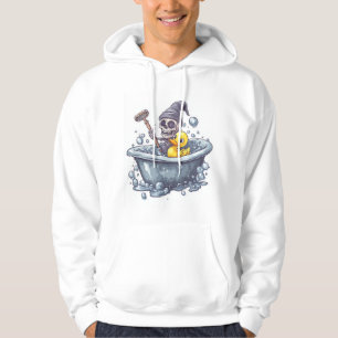 Bath Time Bones � Cute Funny Skull in Tub Hoodie