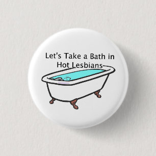 Bath Time Button! 1 Inch Round Button