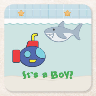 Bath Time Fancies Baby Shower Paper Coasters