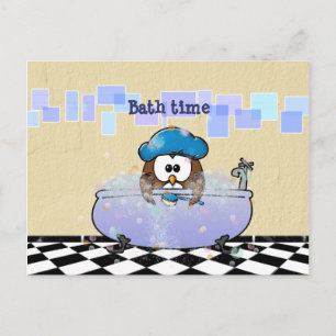 bath time fun postcard