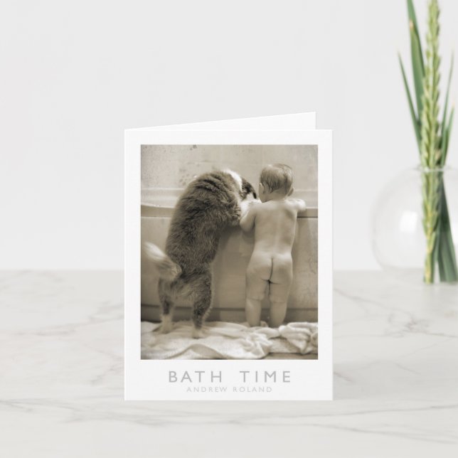 Bath Time Greeting Card (Front)