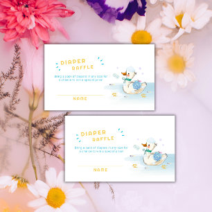 Bath Time Little Duck Diaper Raffle Baby Shower Enclosure Card