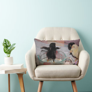 Bath time lumbar pillow