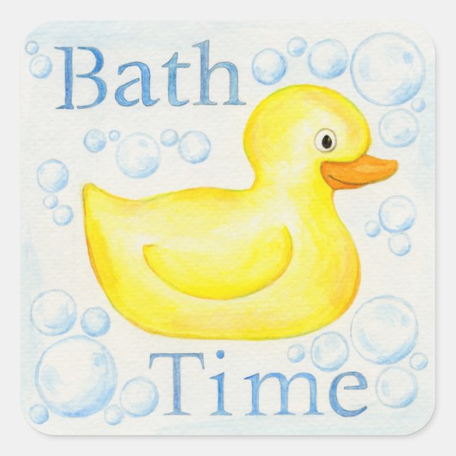 Bath Time Rubber Ducky sticker (Devant)