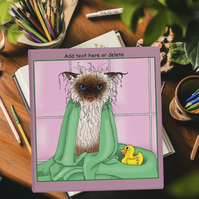 Bath Time Siamese Cat Binder (Creator Uploaded)