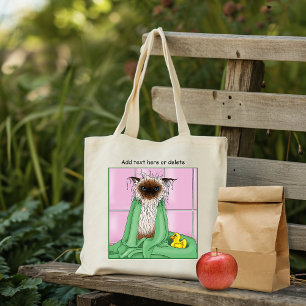 Bath Time Siamese Cat Tote Bag