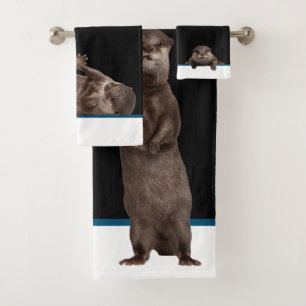 Bath Time Weasels  -  Cute Otters Bath Towel Set