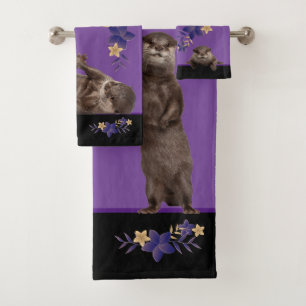 Bath Time Weasels  -  Cute Otters Towel Set