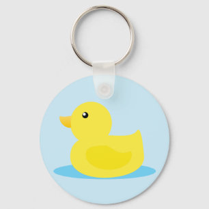 Bath Time Yellow Duck Keychain
