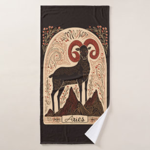 Bath Towel Celestial Zodiac Art