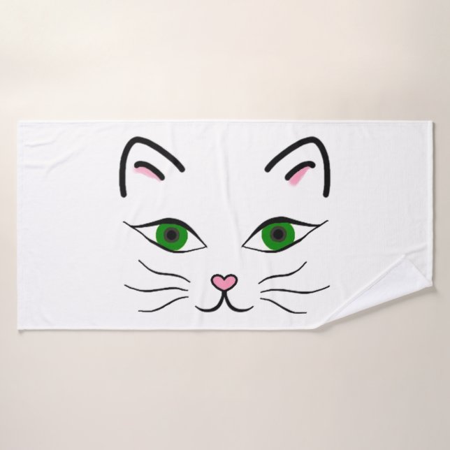 Bath Towel - Kitty Face (Bath Towel)
