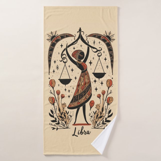 Bath Towel Libra Celestial Zodiac Art (Bath Towel)