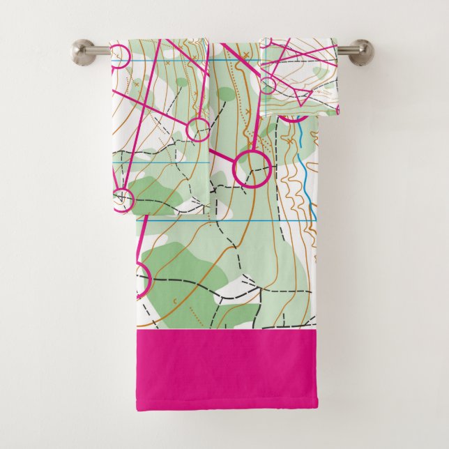 Bath Towel - Orienteering flag (Insitu)