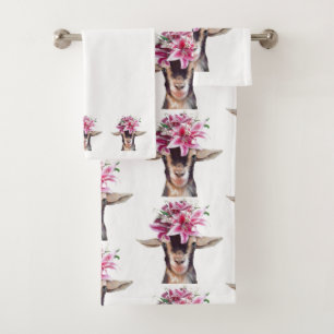 Bath Towel Set Lily the Goat