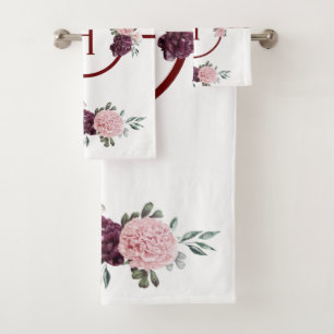 Bath Towel Set Peonies from the Garden