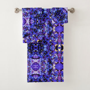 Bath Towel Set Purple Amethyst