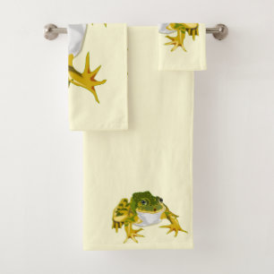 Bath Towel Set with Frog