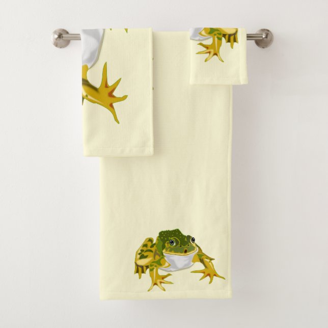 Bath Towel Set with Frog (Insitu)