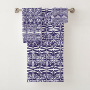 Bath Towels Purple Ornament