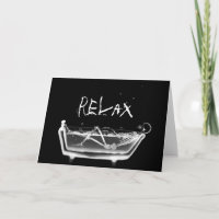 Bath Tub X-Ray Skeleton Black & White