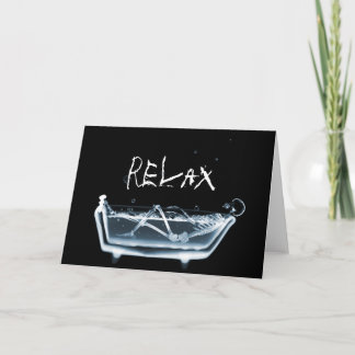 BATH TUB X-RAY VISION SKELETON - BLUE CARD