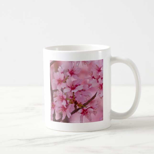 Bathed in Pink Japanese Cherry Blossoms Coffee Mug (Right)