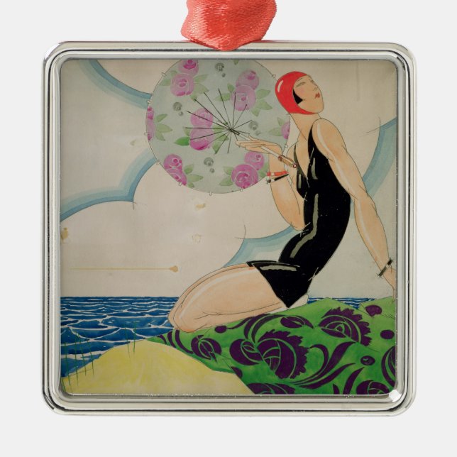 Bather, c.1925 metal ornament (Front)