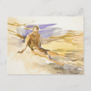 Bather in Florida, 1917 Postcard