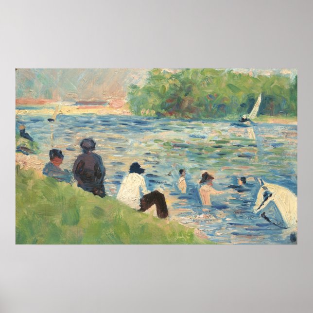Bathers at Asnières - Georges Seurat Fine Art Poster (Front)
