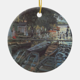 Bathers at La Grenouillère by Claude Monet Ceramic Ornament