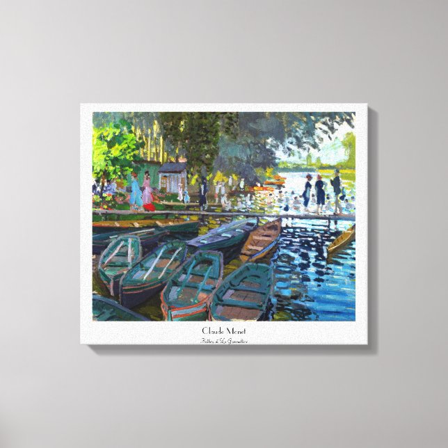 Bathers at La Grenouillere Claude Monet Canvas Print (Front)