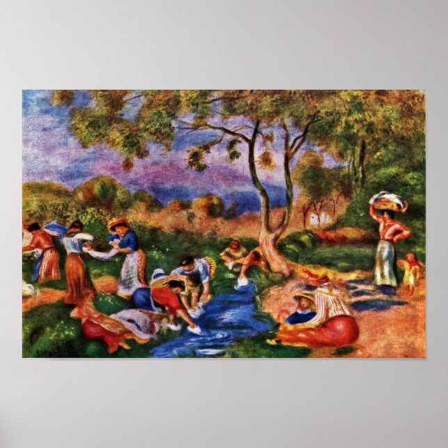Bathers By Pierre-Auguste Renoir (Best Quality) Poster (Front)