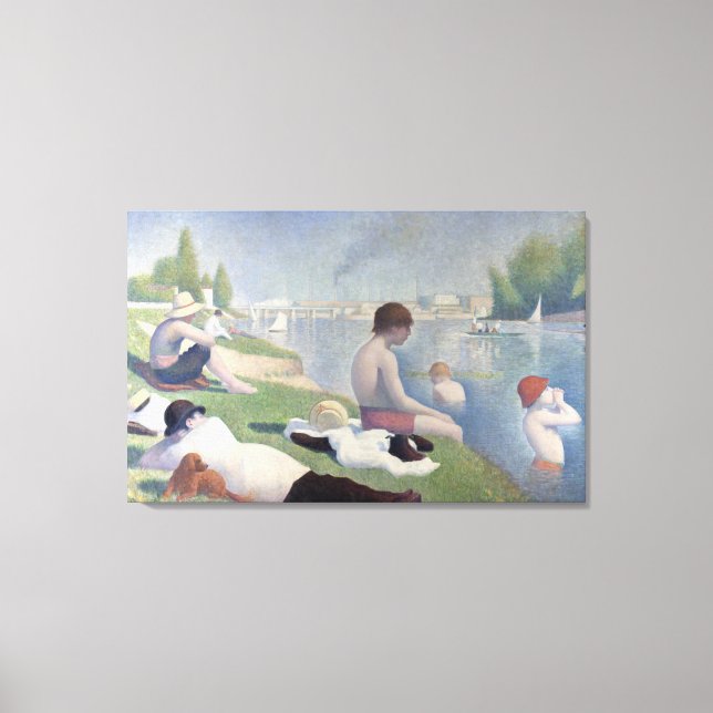 Bathers in Asnieres by Georges Seurat Canvas Print (Front)