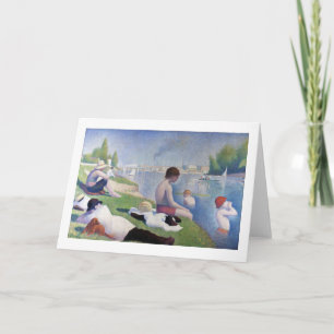 Bathers in Asnieres, Seurat Card