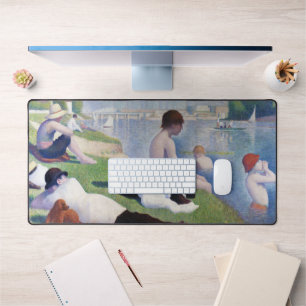 Bathers in Asnieres, Seurat Desk Mat